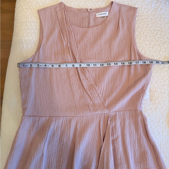 Calvin Klein Textured Blush Pink Sleeveless Dress (Size 12) - Picture 7 of 13